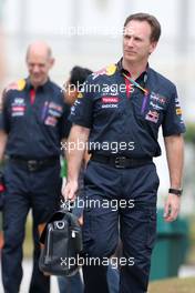 Christian Horner (GBR), Red Bull Racing, Sporting Director and Adrian Newey (GBR) Red Bull Racing Chief Technical Officer  29.03.2014. Formula 1 World Championship, Rd 2, Malaysian Grand Prix, Sepang, Malaysia, Saturday.