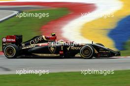 Pastor Maldonado (VEN) Lotus F1 E21. 29.03.2014. Formula 1 World Championship, Rd 2, Malaysian Grand Prix, Sepang, Malaysia, Saturday.