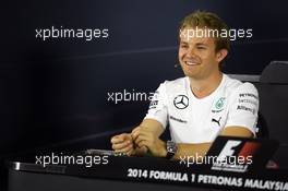 Nico Rosberg (GER) Mercedes AMG F1 in the FIA Press Conference. 27.03.2014. Formula 1 World Championship, Rd 2, Malaysian Grand Prix, Sepang, Malaysia, Thursday.