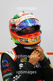 Sergio Perez (MEX) Sahara Force India F1. 10.10.2014. Formula 1 World Championship, Rd 16, Russian Grand Prix, Sochi Autodrom, Sochi, Russia, Practice Day.