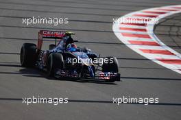 Daniil Kvyat (RUS) Scuderia Toro Rosso STR9. 10.10.2014. Formula 1 World Championship, Rd 16, Russian Grand Prix, Sochi Autodrom, Sochi, Russia, Practice Day.