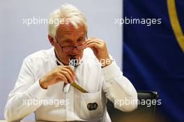 Charlie Whiting (GBR) FIA Delegate at an FIA Press Conference to discuss the accident involving Marussia F1 Team Driver Jules Bianchi (FRA) at the Japanese GP in Suzuka. 10.10.2014. Formula 1 World Championship, Rd 16, Russian Grand Prix, Sochi Autodrom, Sochi, Russia, Practice Day.