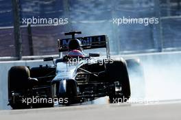 Jenson Button (GBR) McLaren MP4-29 locks up under braking. 10.10.2014. Formula 1 World Championship, Rd 16, Russian Grand Prix, Sochi Autodrom, Sochi, Russia, Practice Day.