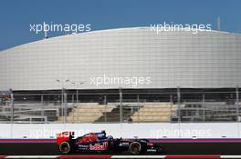 Daniil Kvyat (RUS) Scuderia Toro Rosso STR9. 10.10.2014. Formula 1 World Championship, Rd 16, Russian Grand Prix, Sochi Autodrom, Sochi, Russia, Practice Day.