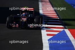 Daniil Kvyat (RUS) Scuderia Toro Rosso STR9. 10.10.2014. Formula 1 World Championship, Rd 16, Russian Grand Prix, Sochi Autodrom, Sochi, Russia, Practice Day.