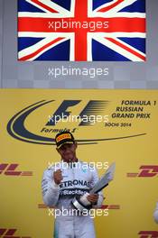 1st place Lewis Hamilton (GBR) Mercedes AMG F1. 12.10.2014. Formula 1 World Championship, Rd 16, Russian Grand Prix, Sochi Autodrom, Sochi, Russia, Race Day.