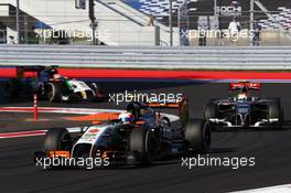 Sergio Perez (MEX) Sahara Force India F1 VJM07. 12.10.2014. Formula 1 World Championship, Rd 16, Russian Grand Prix, Sochi Autodrom, Sochi, Russia, Race Day.
