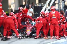 Fernando Alonso (ESP) Ferrari pit stop. 12.10.2014. Formula 1 World Championship, Rd 16, Russian Grand Prix, Sochi Autodrom, Sochi, Russia, Race Day.