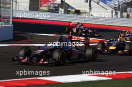 Jean-Eric Vergne (FRA) Scuderia Toro Rosso STR9. 12.10.2014. Formula 1 World Championship, Rd 16, Russian Grand Prix, Sochi Autodrom, Sochi, Russia, Race Day.