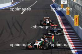 Sergio Perez (MEX), Sahara Force India  12.10.2014. Formula 1 World Championship, Rd 16, Russian Grand Prix, Sochi Autodrom, Sochi, Russia, Race Day.