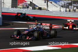 Daniil Kvyat (RUS) Scuderia Toro Rosso STR9. 12.10.2014. Formula 1 World Championship, Rd 16, Russian Grand Prix, Sochi Autodrom, Sochi, Russia, Race Day.