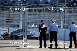 Security watch Lewis Hamilton (GBR) Mercedes AMG F1 W05. 11.10.2014. Formula 1 World Championship, Rd 16, Russian Grand Prix, Sochi Autodrom, Sochi, Russia, Qualifying Day.