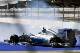 Lewis Hamilton (GBR) Mercedes AMG F1 W05 spins in the third practice session. 11.10.2014. Formula 1 World Championship, Rd 16, Russian Grand Prix, Sochi Autodrom, Sochi, Russia, Qualifying Day.