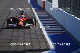 Kimi Raikkonen (FIN) Ferrari F14-T. 11.10.2014. Formula 1 World Championship, Rd 16, Russian Grand Prix, Sochi Autodrom, Sochi, Russia, Qualifying Day.