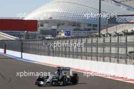 Lewis Hamilton (GBR) Mercedes AMG F1 W05. 11.10.2014. Formula 1 World Championship, Rd 16, Russian Grand Prix, Sochi Autodrom, Sochi, Russia, Qualifying Day.