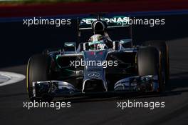 Lewis Hamilton (GBR) Mercedes AMG F1 W05. 11.10.2014. Formula 1 World Championship, Rd 16, Russian Grand Prix, Sochi Autodrom, Sochi, Russia, Qualifying Day.