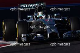 Lewis Hamilton (GBR) Mercedes AMG F1 W05. 11.10.2014. Formula 1 World Championship, Rd 16, Russian Grand Prix, Sochi Autodrom, Sochi, Russia, Qualifying Day.