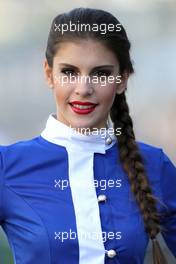 Grid girl 12.10.2014. Formula 1 World Championship, Rd 16, Russian Grand Prix, Sochi Autodrom, Sochi, Russia, Race Day.
