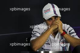 Felipe Massa (BRA) Williams in the FIA Press Conference. 09.10.2014. Formula 1 World Championship, Rd 16, Russian Grand Prix, Sochi Autodrom, Sochi, Russia, Preparation Day.