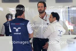 Felipe Massa (BRA), Williams F1 Team and Matteo Bonciani (ITA) FIA Media Delegate 09.10.2014. Formula 1 World Championship, Rd 16, Russian Grand Prix, Sochi Autodrom, Sochi, Russia, Preparation Day.
