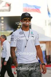 Lewis Hamilton (GBR) Mercedes AMG F1. 09.10.2014. Formula 1 World Championship, Rd 16, Russian Grand Prix, Sochi Autodrom, Sochi, Russia, Preparation Day.