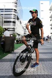 Sergio Perez (MEX), Sahara Force India  09.10.2014. Formula 1 World Championship, Rd 16, Russian Grand Prix, Sochi Autodrom, Sochi, Russia, Preparation Day.