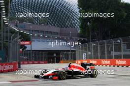Max Chilton (GBR) Marussia F1 Team MR03. 19.09.2014. Formula 1 World Championship, Rd 14, Singapore Grand Prix, Singapore, Singapore, Practice Day.