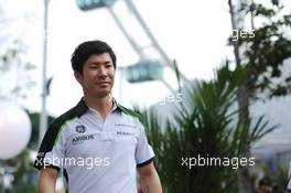 Kamui Kobayashi (JPN) Caterham. 19.09.2014. Formula 1 World Championship, Rd 14, Singapore Grand Prix, Singapore, Singapore, Practice Day.