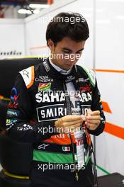 Sergio Perez (MEX) Sahara Force India F1. 19.09.2014. Formula 1 World Championship, Rd 14, Singapore Grand Prix, Singapore, Singapore, Practice Day.