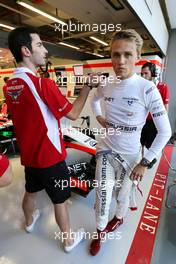 Alexander Rossi (USA), Marussia F1 Team and Max Chilton (GBR), Marussia F1 Team  19.09.2014. Formula 1 World Championship, Rd 14, Singapore Grand Prix, Singapore, Singapore, Practice Day.