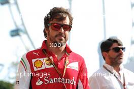 Fernando Alonso (ESP) Ferrari. 19.09.2014. Formula 1 World Championship, Rd 14, Singapore Grand Prix, Singapore, Singapore, Practice Day.