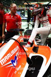 Jules Bianchi (FRA) Marussia F1 Team MR03. 19.09.2014. Formula 1 World Championship, Rd 14, Singapore Grand Prix, Singapore, Singapore, Practice Day.