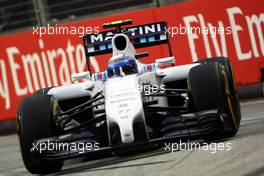 Valtteri Bottas (FIN) Williams FW36. 19.09.2014. Formula 1 World Championship, Rd 14, Singapore Grand Prix, Singapore, Singapore, Practice Day.