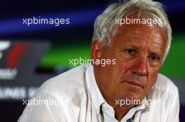 Charlie Whiting (GBR) FIA Delegate in a FIA Press Conference. 19.09.2014. Formula 1 World Championship, Rd 14, Singapore Grand Prix, Singapore, Singapore, Practice Day.