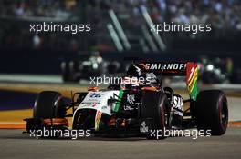 Nico Hulkenberg (GER) Sahara Force India F1 VJM07. 21.09.2014. Formula 1 World Championship, Rd 14, Singapore Grand Prix, Singapore, Singapore, Race Day.