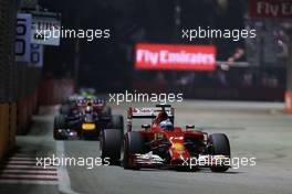 Fernando Alonso (ESP), Scuderia Ferrari  21.09.2014. Formula 1 World Championship, Rd 14, Singapore Grand Prix, Singapore, Singapore, Race Day.