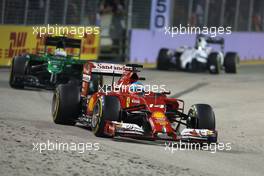 Fernando Alonso (ESP), Scuderia Ferrari  21.09.2014. Formula 1 World Championship, Rd 14, Singapore Grand Prix, Singapore, Singapore, Race Day.