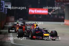Daniel Ricciardo (AUS), Red Bull Racing  21.09.2014. Formula 1 World Championship, Rd 14, Singapore Grand Prix, Singapore, Singapore, Race Day.
