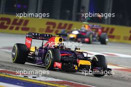 Sebastian Vettel (GER), Red Bull Racing  21.09.2014. Formula 1 World Championship, Rd 14, Singapore Grand Prix, Singapore, Singapore, Race Day.