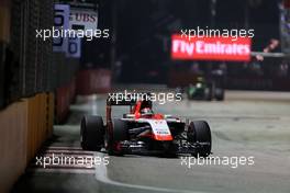 Jules Bianchi (FRA), Marussia F1 Team   21.09.2014. Formula 1 World Championship, Rd 14, Singapore Grand Prix, Singapore, Singapore, Race Day.