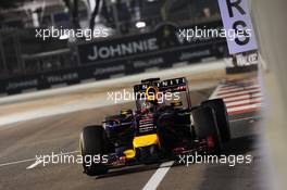Sebastian Vettel (GER) Red Bull Racing RB10. 21.09.2014. Formula 1 World Championship, Rd 14, Singapore Grand Prix, Singapore, Singapore, Race Day.