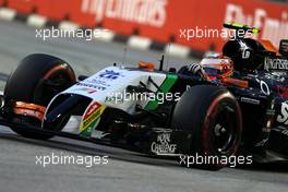 Sergio Perez (MEX), Sahara Force India  20.09.2014. Formula 1 World Championship, Rd 14, Singapore Grand Prix, Singapore, Singapore, Qualifying Day.