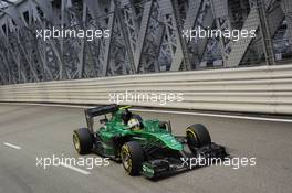 Marcus Ericsson (SWE) Caterham CT05. 20.09.2014. Formula 1 World Championship, Rd 14, Singapore Grand Prix, Singapore, Singapore, Qualifying Day.