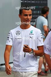 Pascal Wehrlein (GER) Mercedes AMG F1 Reserve Driver. 20.09.2014. Formula 1 World Championship, Rd 14, Singapore Grand Prix, Singapore, Singapore, Qualifying Day.