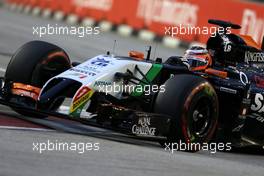 Nico Hulkenberg (GER), Sahara Force India  20.09.2014. Formula 1 World Championship, Rd 14, Singapore Grand Prix, Singapore, Singapore, Qualifying Day.