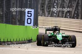 Kamui Kobayashi (JPN) Caterham CT05. 20.09.2014. Formula 1 World Championship, Rd 14, Singapore Grand Prix, Singapore, Singapore, Qualifying Day.