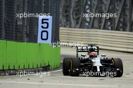 Jenson Button (GBR) McLaren MP4-29. 20.09.2014. Formula 1 World Championship, Rd 14, Singapore Grand Prix, Singapore, Singapore, Qualifying Day.