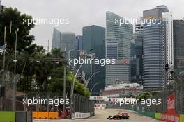 Sebastian Vettel (GER), Red Bull Racing  20.09.2014. Formula 1 World Championship, Rd 14, Singapore Grand Prix, Singapore, Singapore, Qualifying Day.