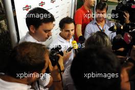 Felipe Massa (BRA) Williams with the media. 18.09.2014. Formula 1 World Championship, Rd 14, Singapore Grand Prix, Singapore, Singapore, Preparation Day.