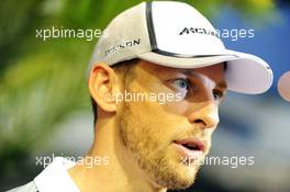 Jenson Button (GBR) McLaren. 18.09.2014. Formula 1 World Championship, Rd 14, Singapore Grand Prix, Singapore, Singapore, Preparation Day.